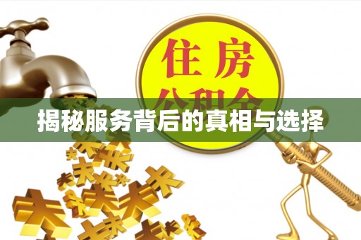 清苑揭秘服务背后的真相与选择